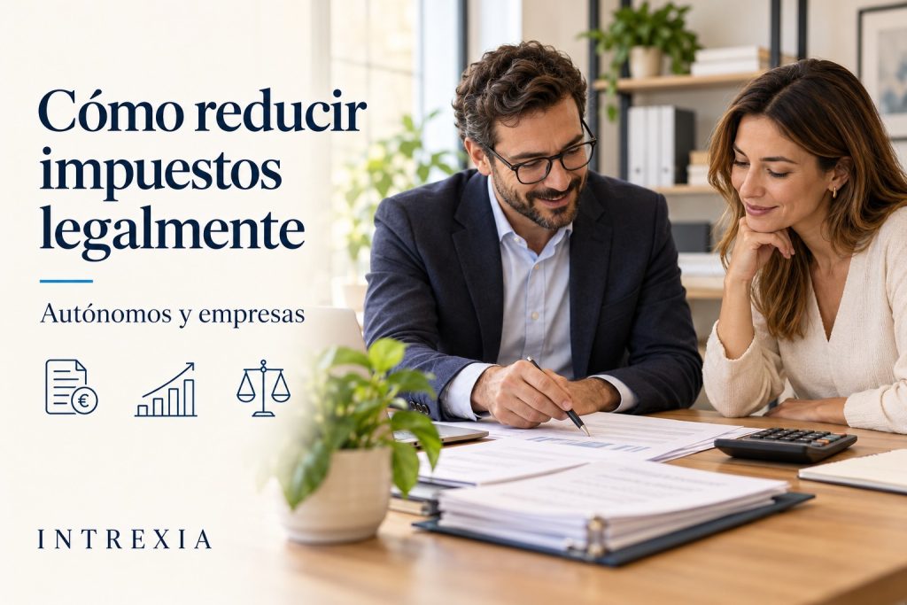 Cómo reducir impuestos legalmente siendo autónomo o empresa — asesoramiento Intrexia